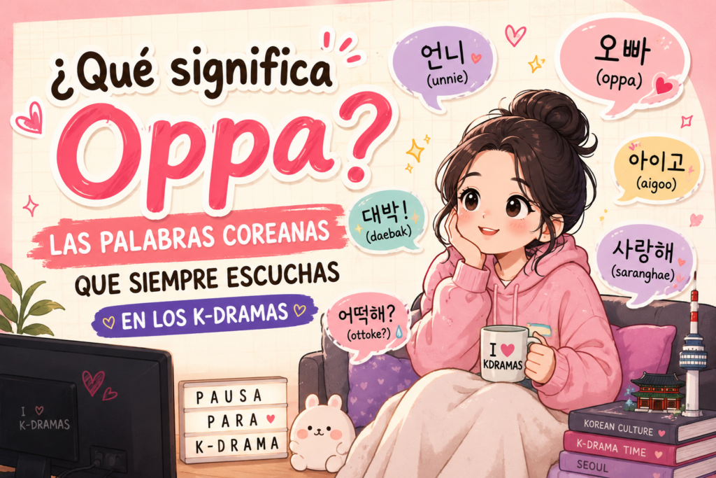 ¿Qué significa Oppa? Descubre estas palabras de los K-Dramas